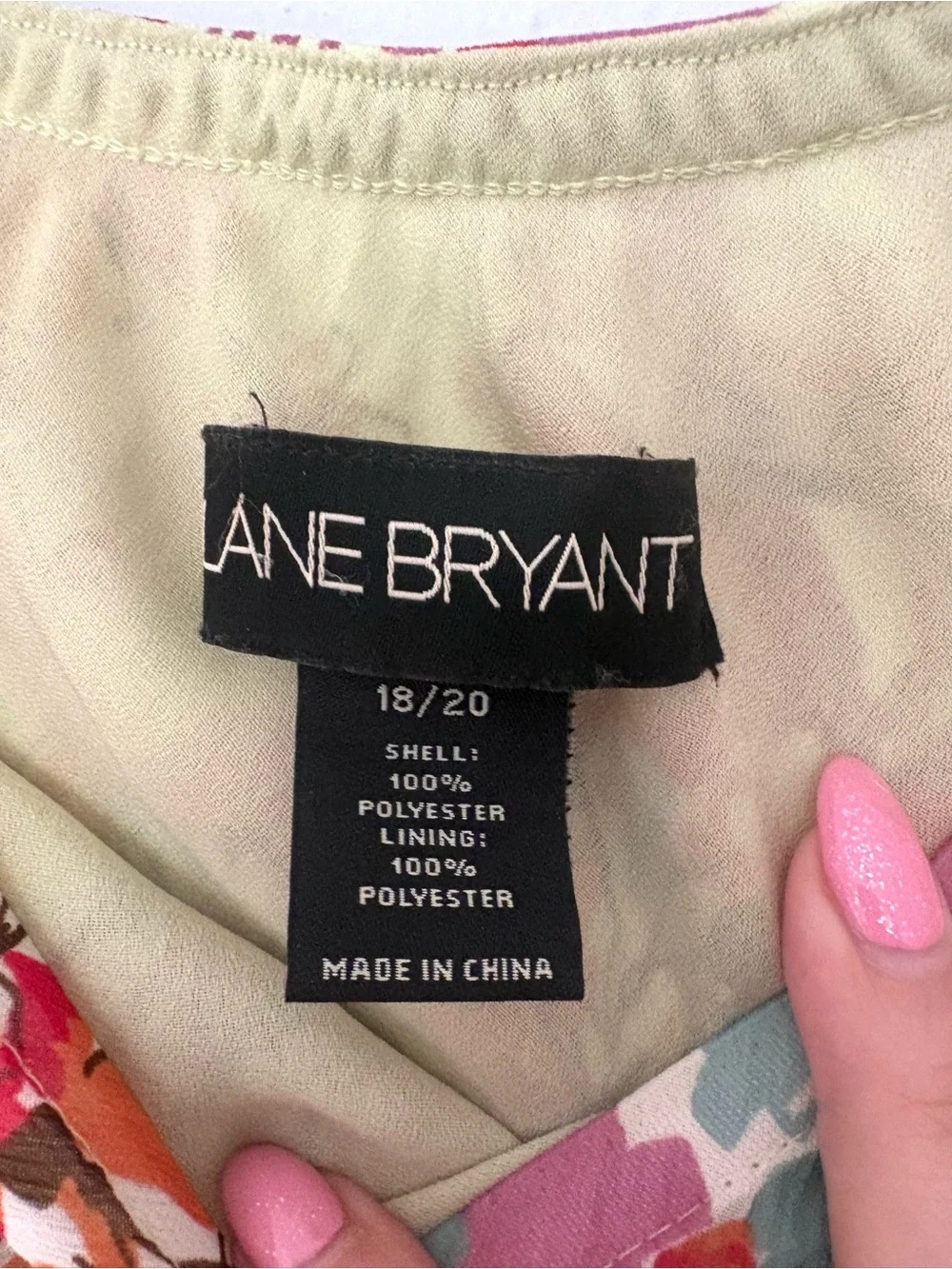 Lane Bryant Floral A-Line Skirt in Pink, Cream & Orange
